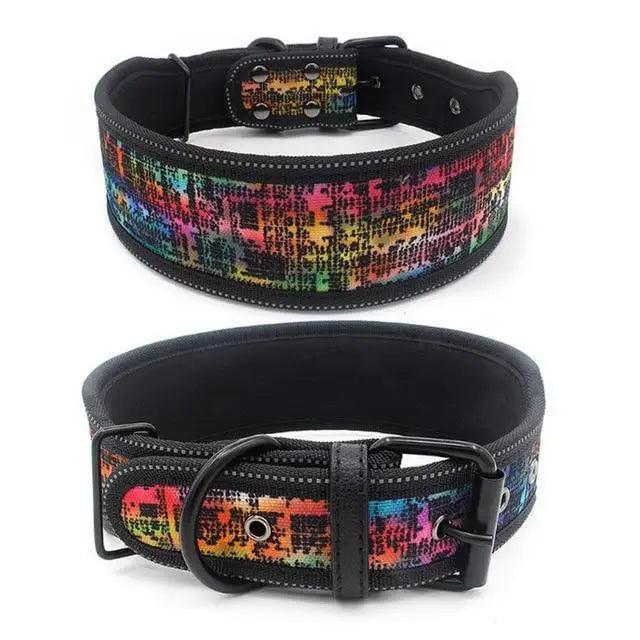 Reflective Adjustable Dog Collar with Buckle for Small Large Dogs