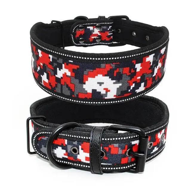 Reflective Adjustable Dog Collar with Buckle for Small Large Dogs