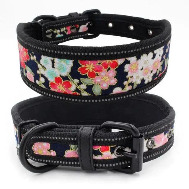 Reflective Adjustable Dog Collar with Buckle for Small Large Dogs