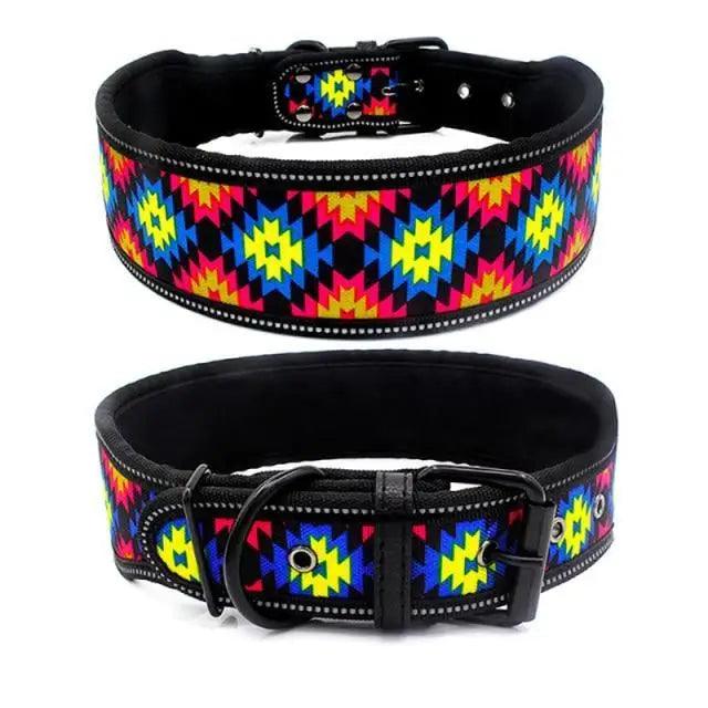 Reflective Adjustable Dog Collar with Buckle for Small Large Dogs
