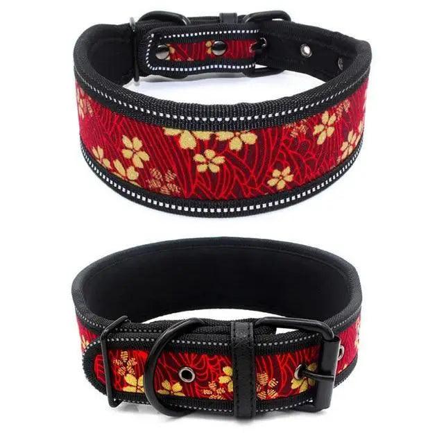 Reflective Adjustable Dog Collar with Buckle for Small Large Dogs