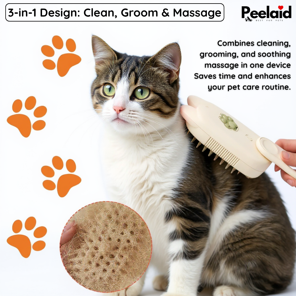 Steam Pet Grooming Brush for Dogs Cats Hair Removal Tool