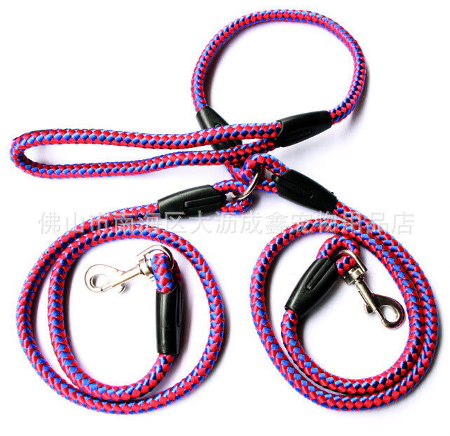Double Ended Dog Traction Rope Leash for Walking Two Dogs