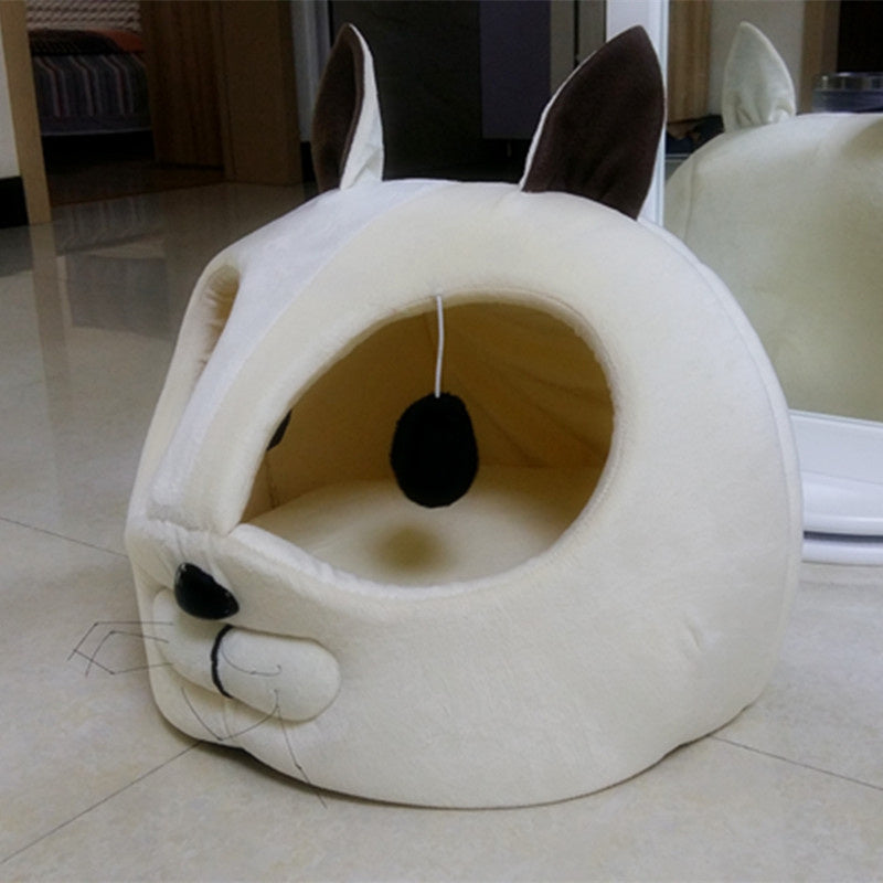 Pet Bed 42x40x37 cm Soft Comfortable Sleeping House for Pets