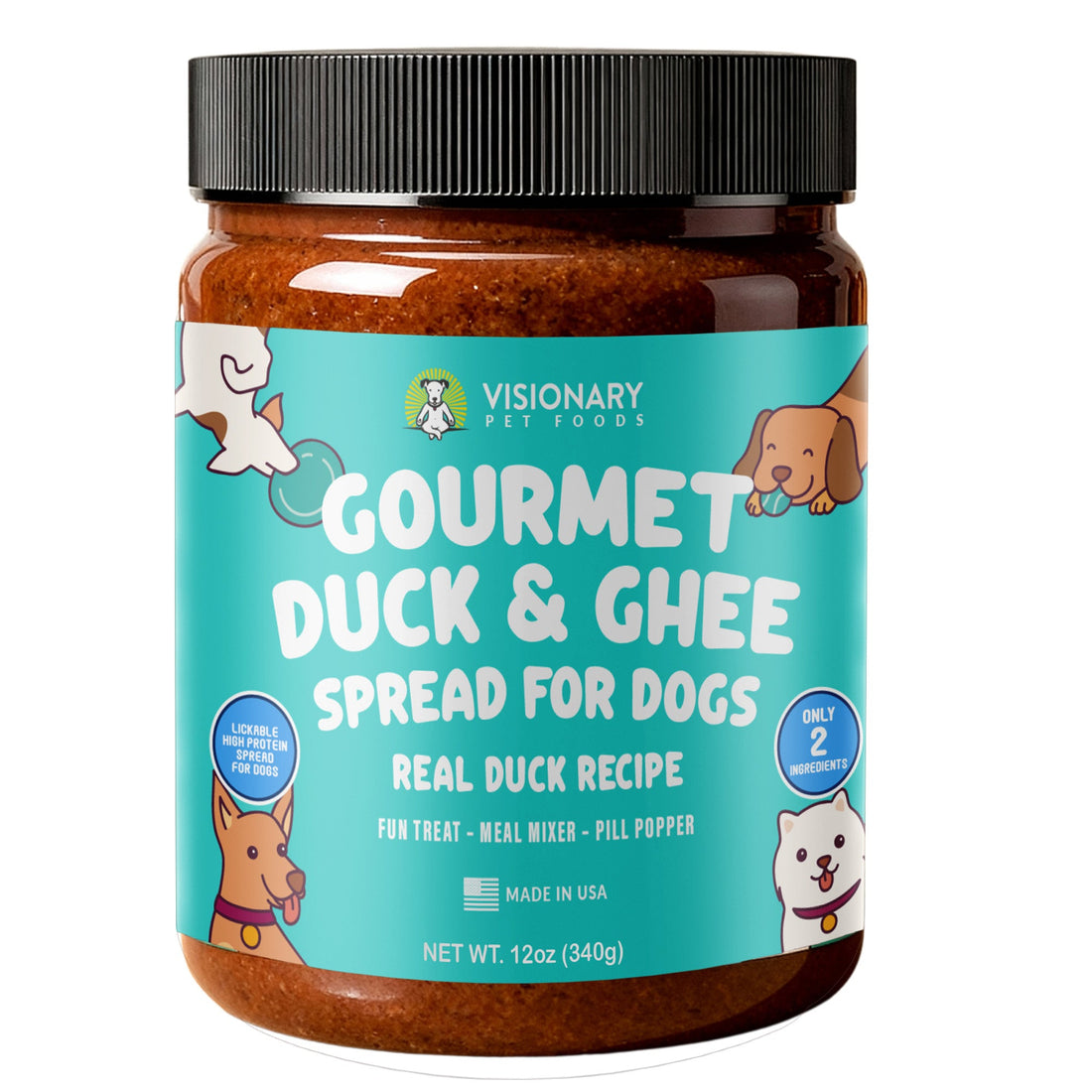 Duck & Ghee Dog Meat Spread – High-Protein, Low-Carb Keto Treat | 12oz Jar