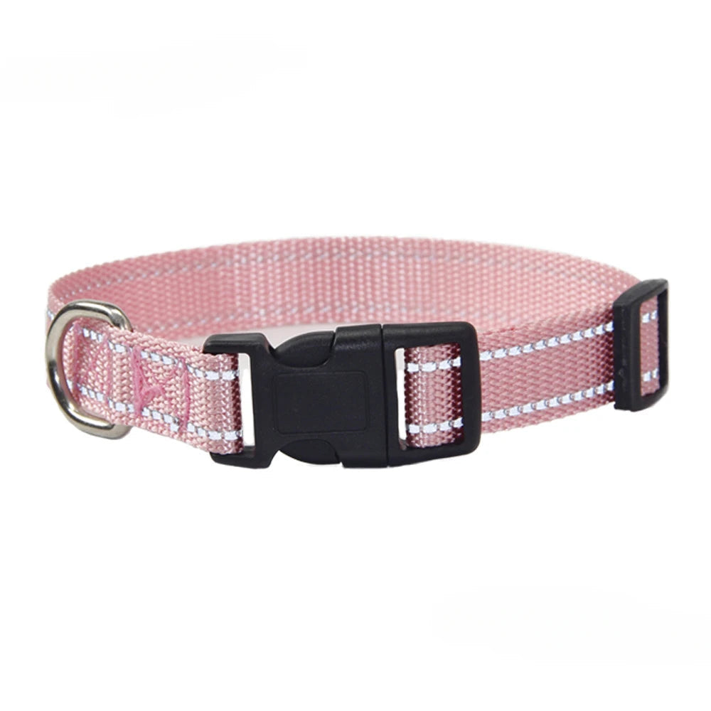 Nylon Dog Collar and Leash Set for Small Large Dogs
