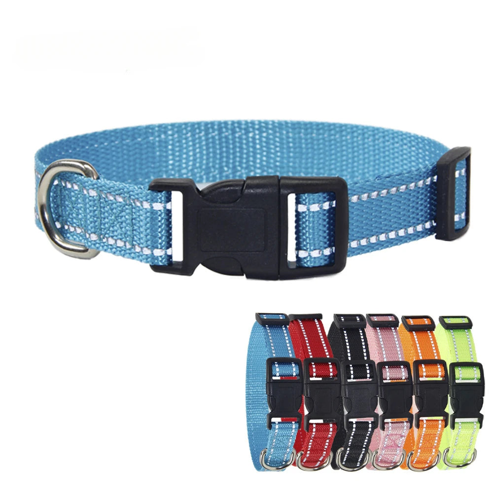 Nylon Dog Collar and Leash Set for Small Large Dogs