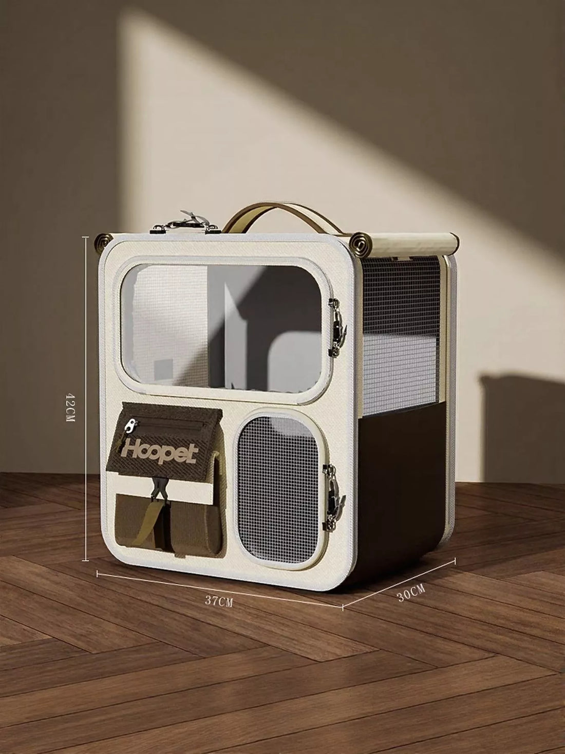 Rolling Pet Carrier with Telescopic Handle