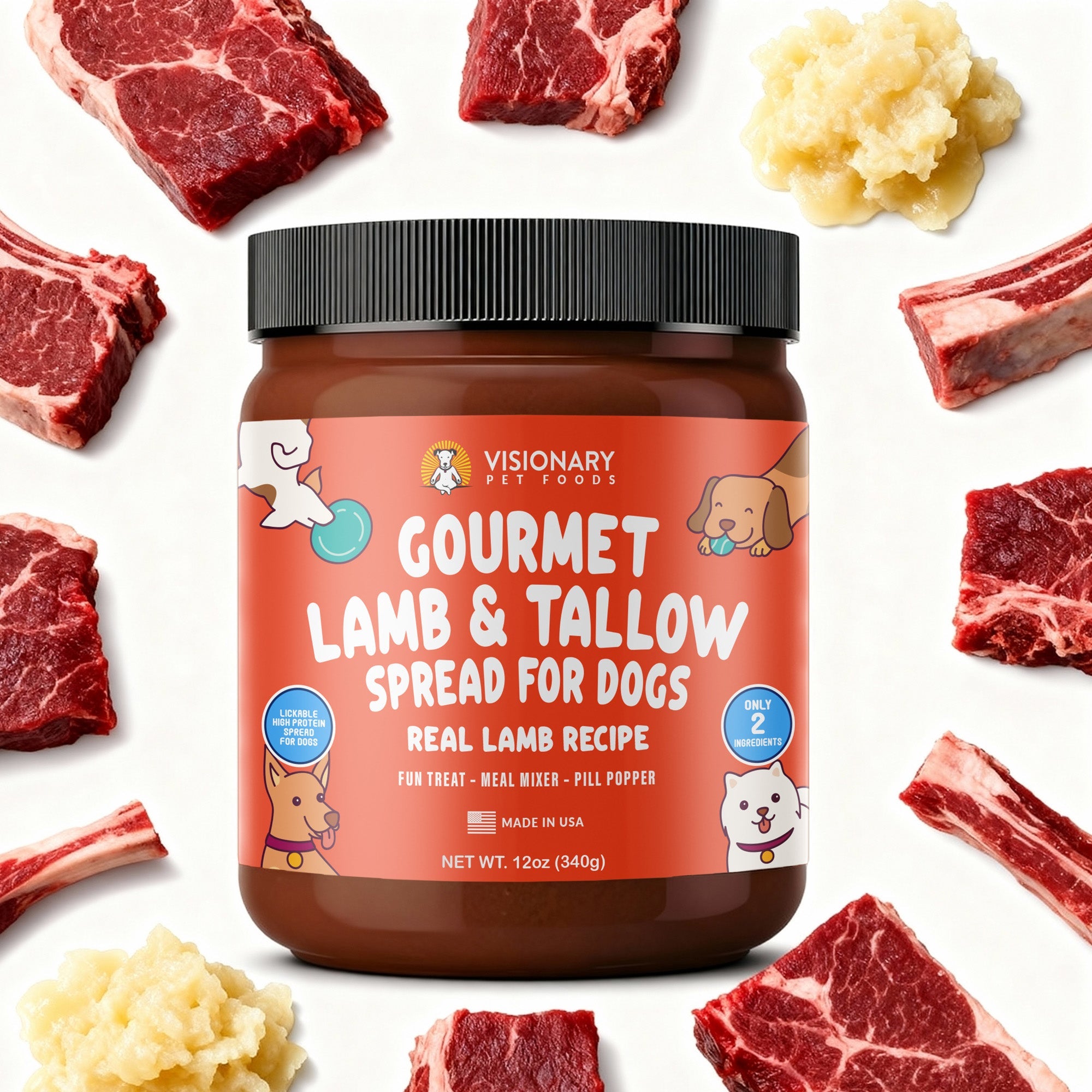 Lamb & Beef Tallow Dog Meat Spread – High-Protein, Low-Carb Keto Treat