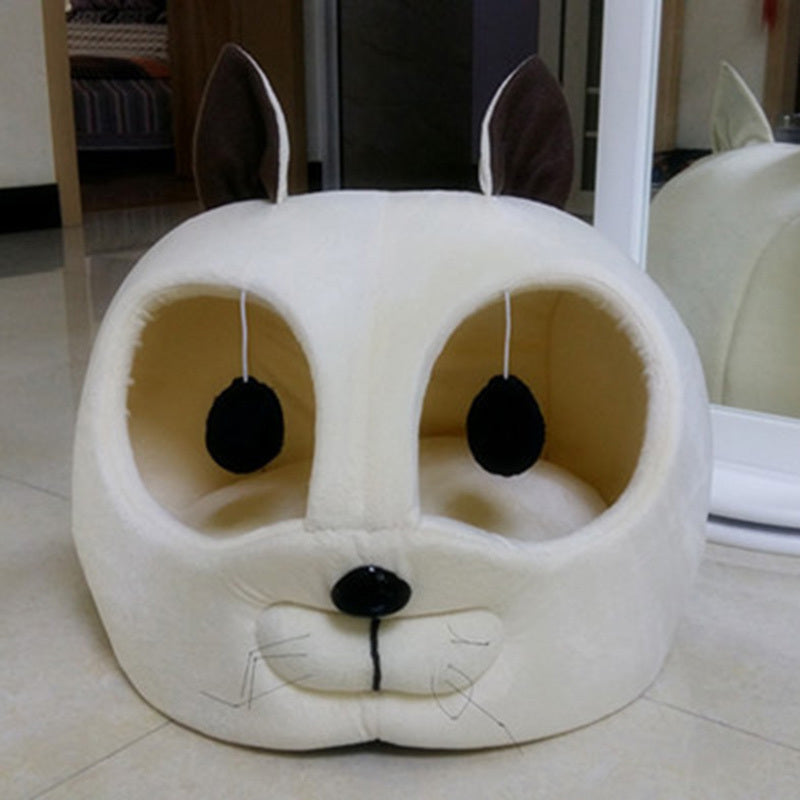 Pet Bed 42x40x37 cm Soft Comfortable Sleeping House for Pets