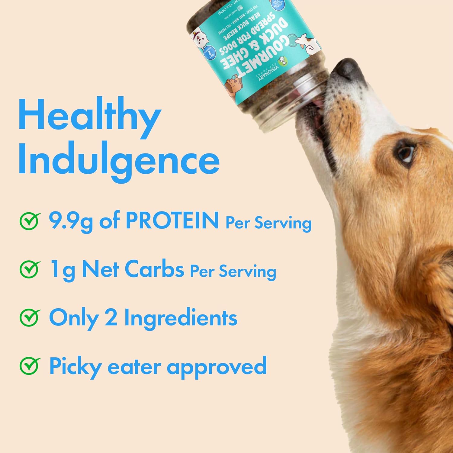 Duck & Ghee Dog Meat Spread – High-Protein, Low-Carb Keto Treat | 12oz Jar