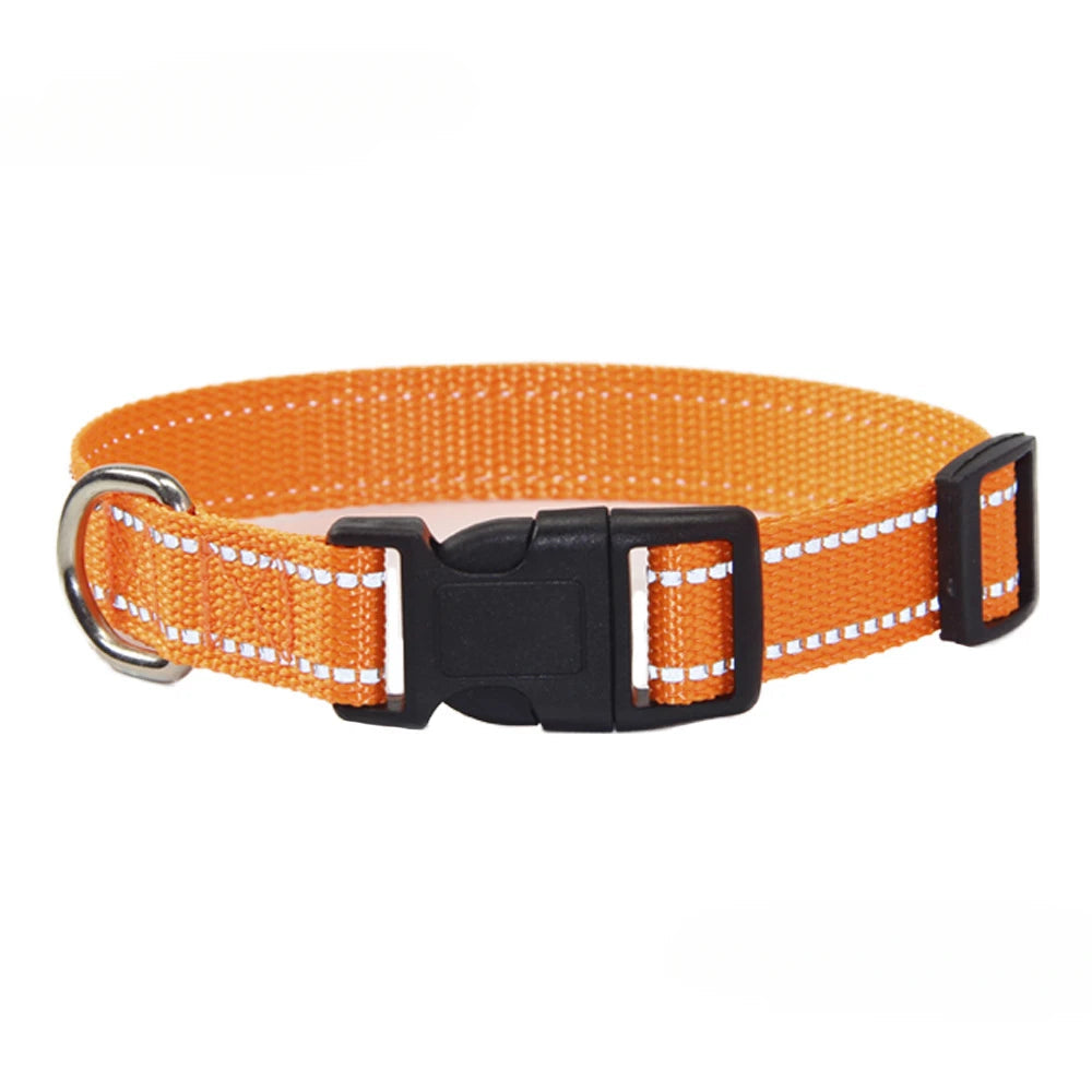 Nylon Dog Collar and Leash Set for Small Large Dogs