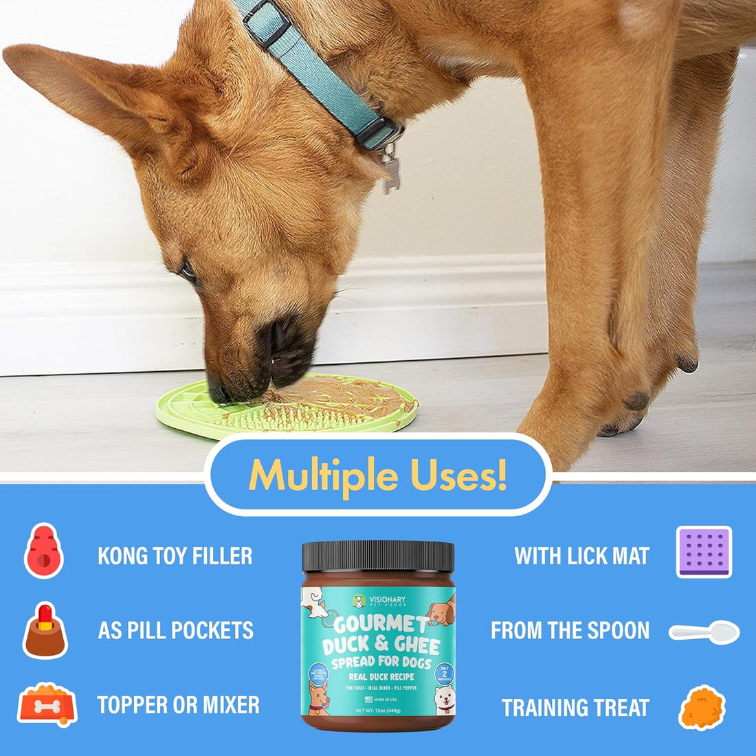 Duck & Ghee Dog Meat Spread – High-Protein, Low-Carb Keto Treat | 12oz Jar