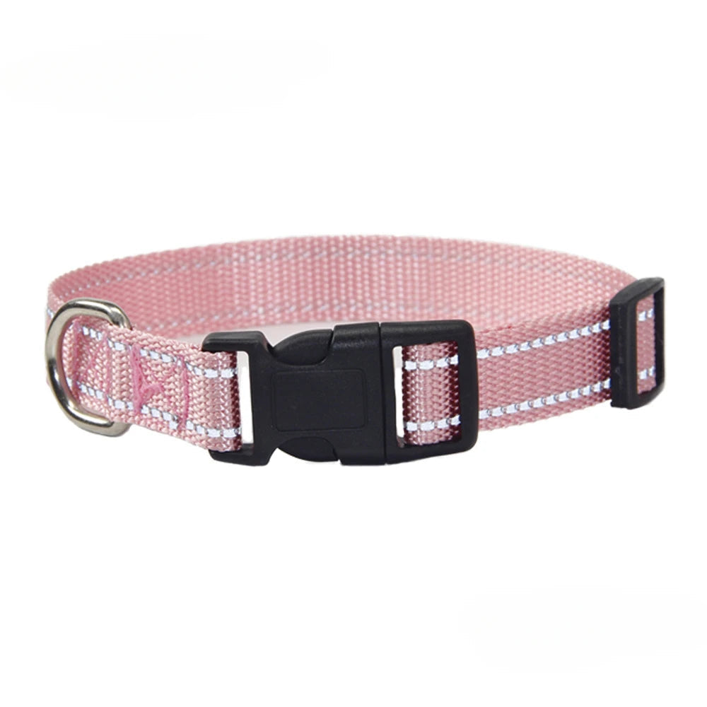 Nylon Dog Collar and Leash Set for Small Large Dogs