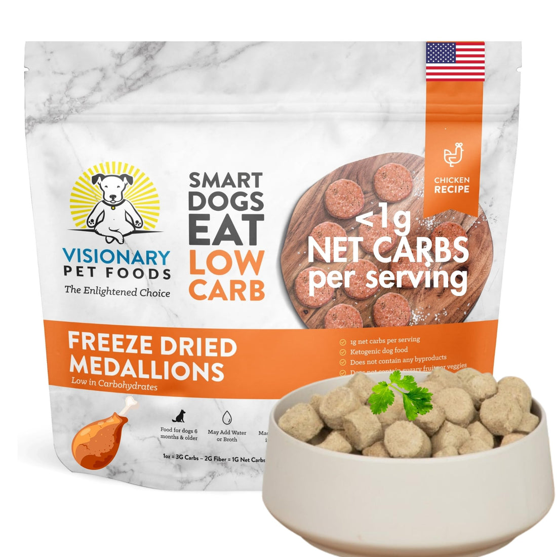 Freeze Dried Chicken Dog Food High Protein Grain Free