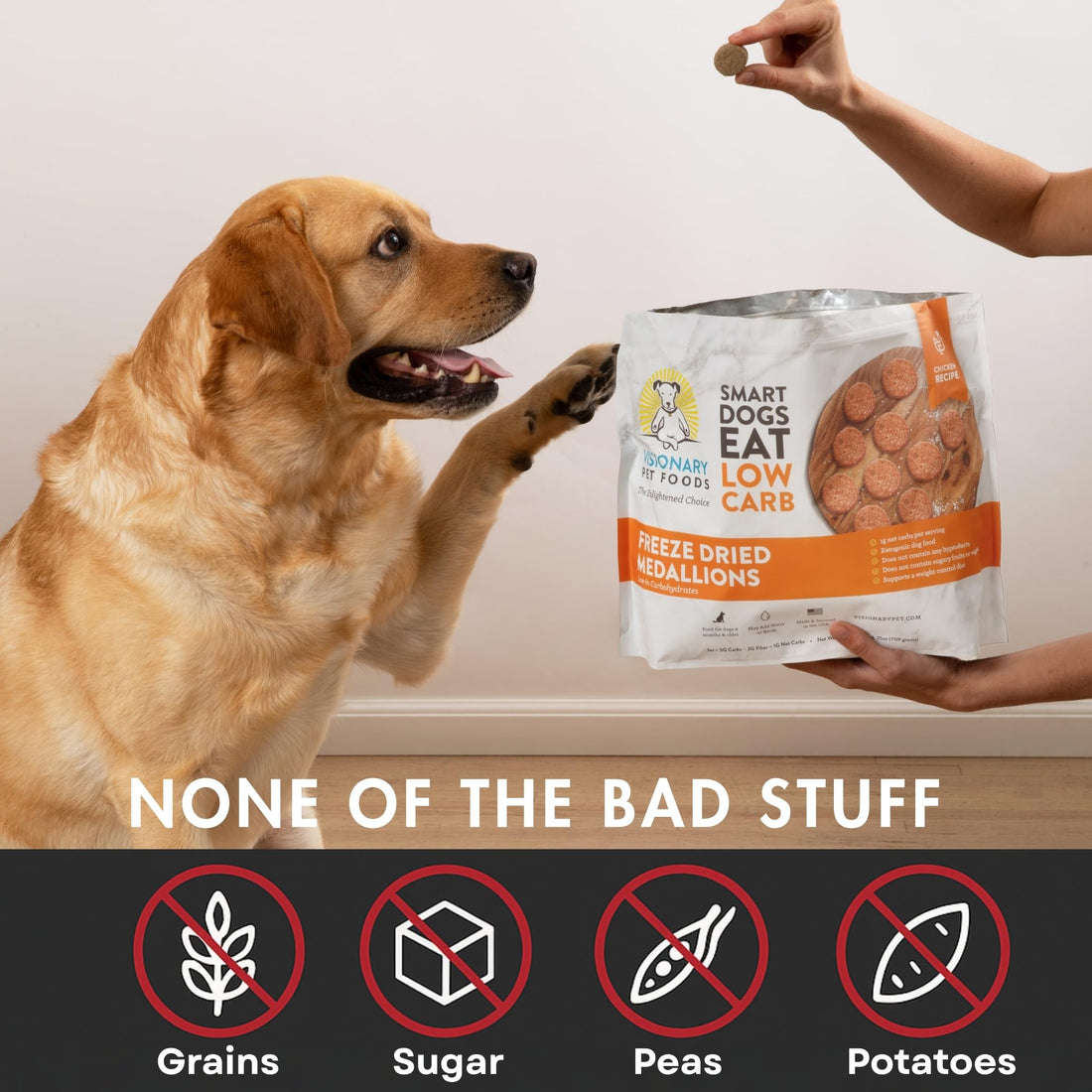Freeze Dried Chicken Dog Food High Protein Grain Free