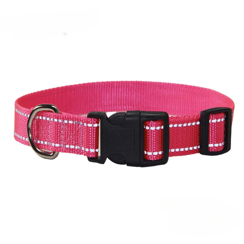 Nylon Dog Collar and Leash Set for Small Large Dogs