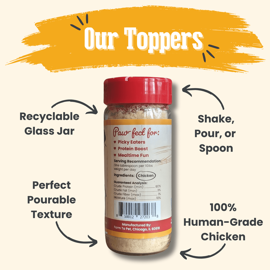 Treat Topper Chicken | Healthy Meal Supplement for Dogs