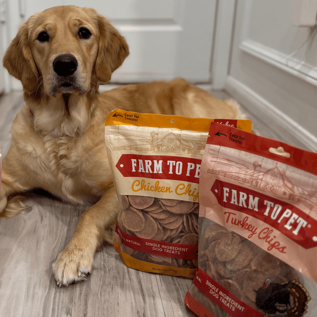 Turkey & Chicken Chip Dog Treat Duo | Single-Ingredient Poultry