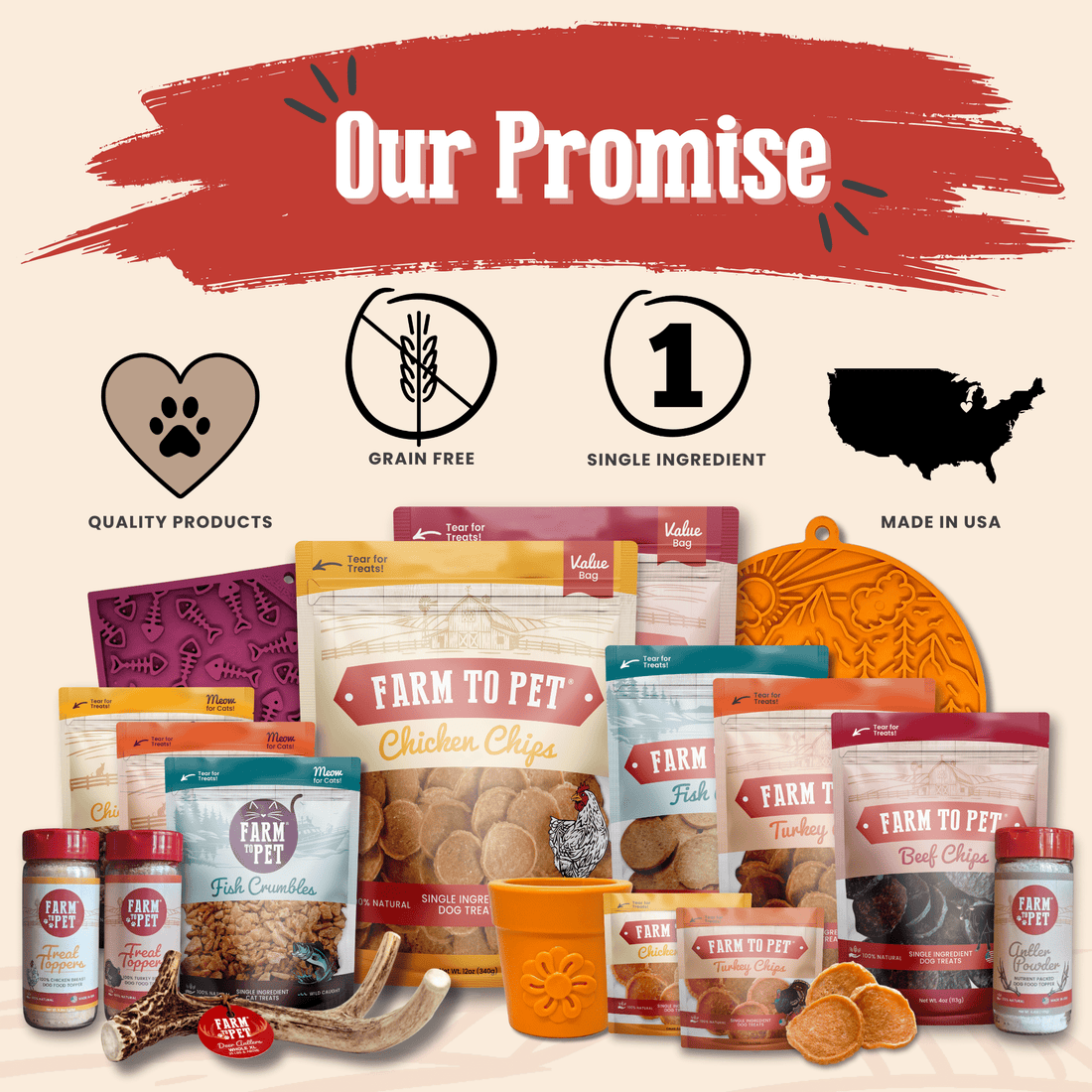 Turkey & Chicken Chip Dog Treat Duo | Single-Ingredient Poultry