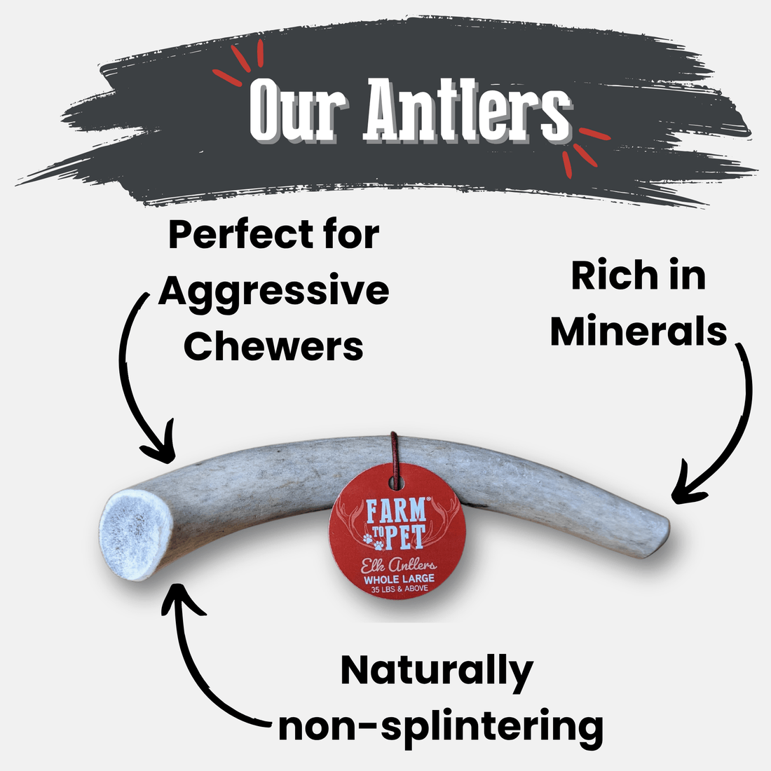 Elk Antler Dog Chews | All-Natural Whole and Split Chews for Dogs