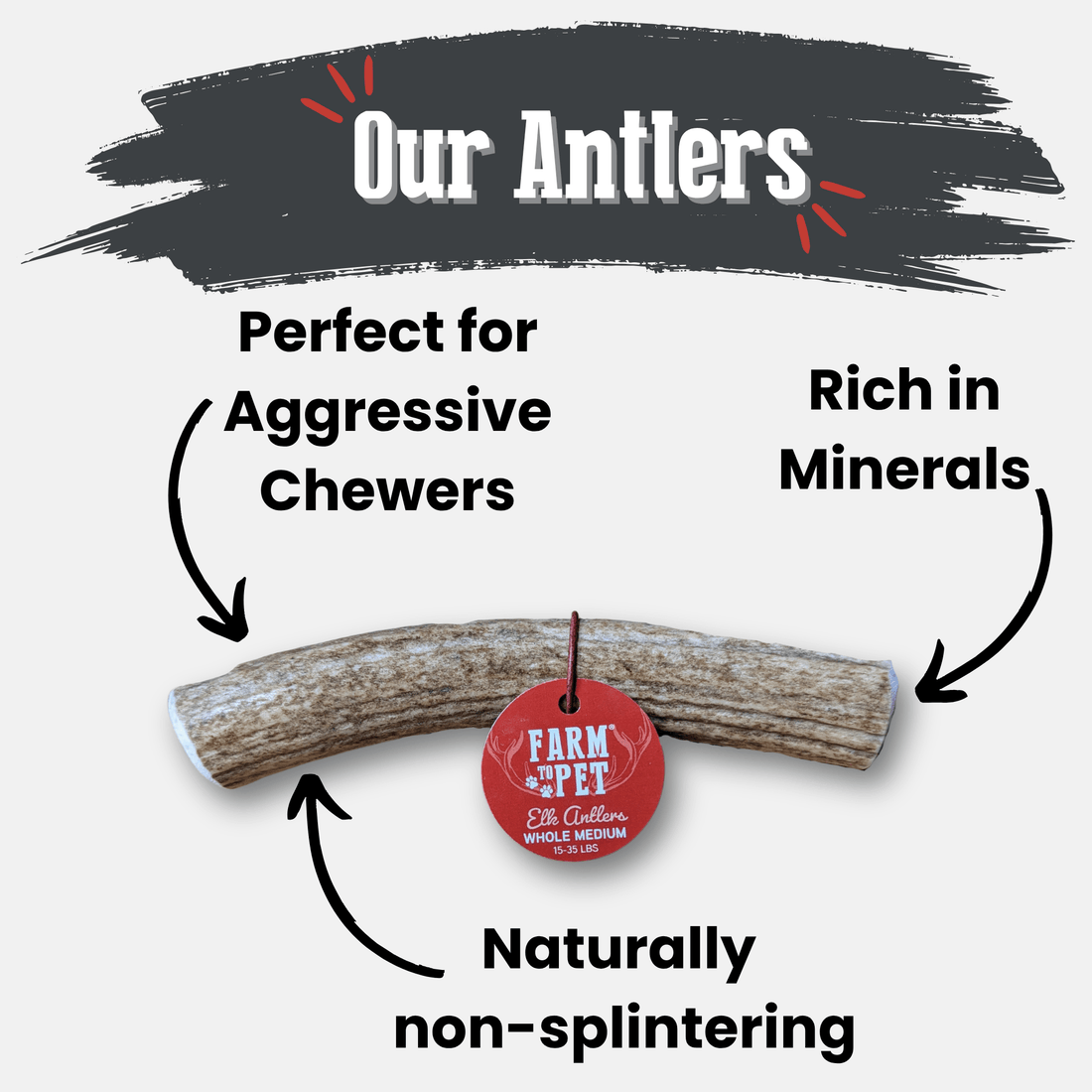 Elk Antler Dog Chews | All-Natural Whole and Split Chews for Dogs