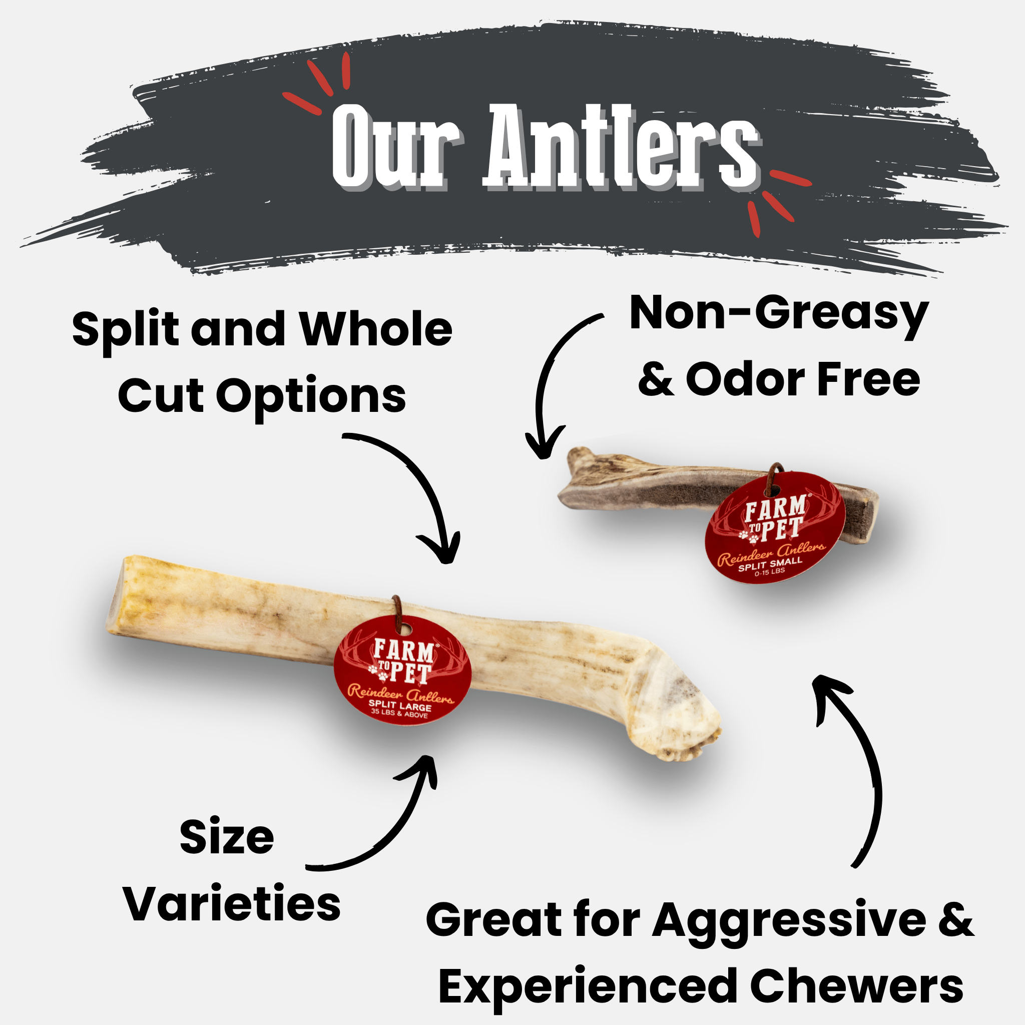 Reindeer Antler Dog Chews | Organic