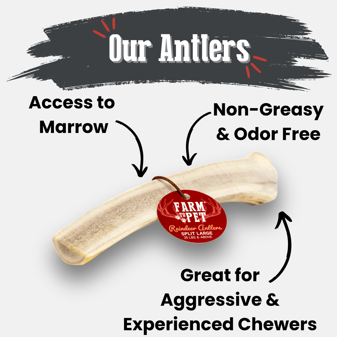 Reindeer Antler Dog Chews | Organic