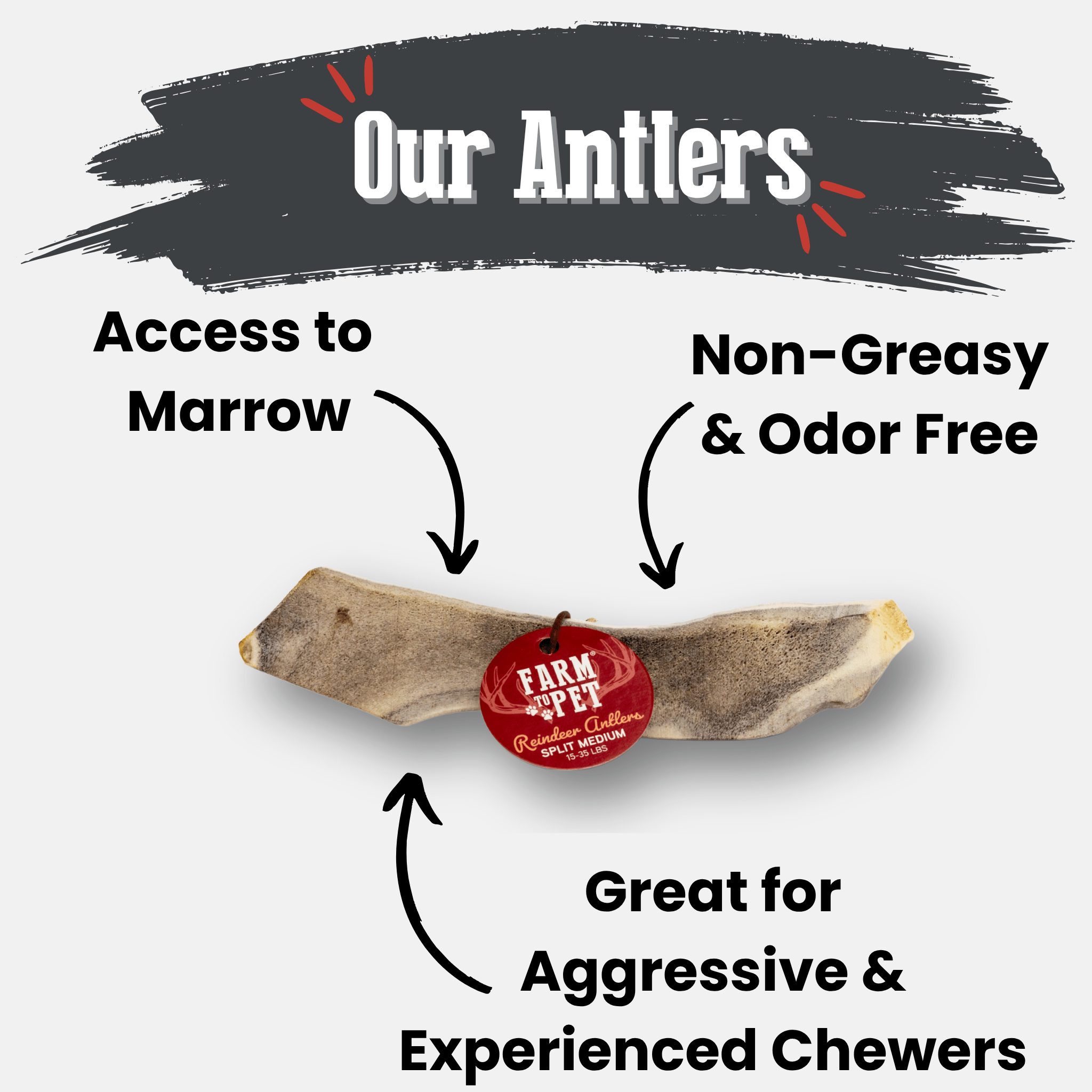Reindeer Antler Dog Chews | Organic