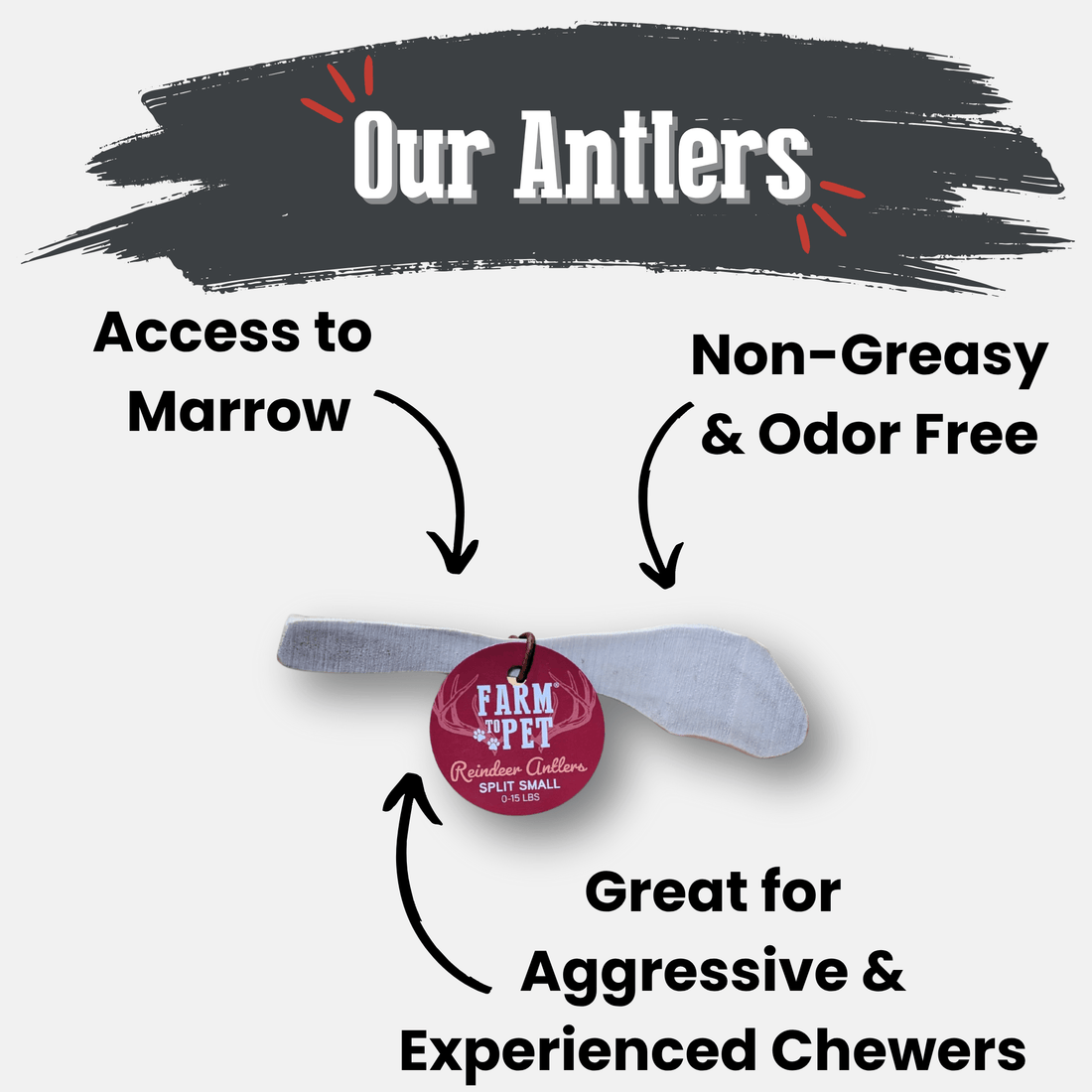 Reindeer Antler Dog Chews | Organic