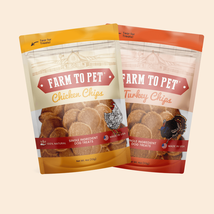 Turkey & Chicken Chip Dog Treat Duo | Single-Ingredient Poultry