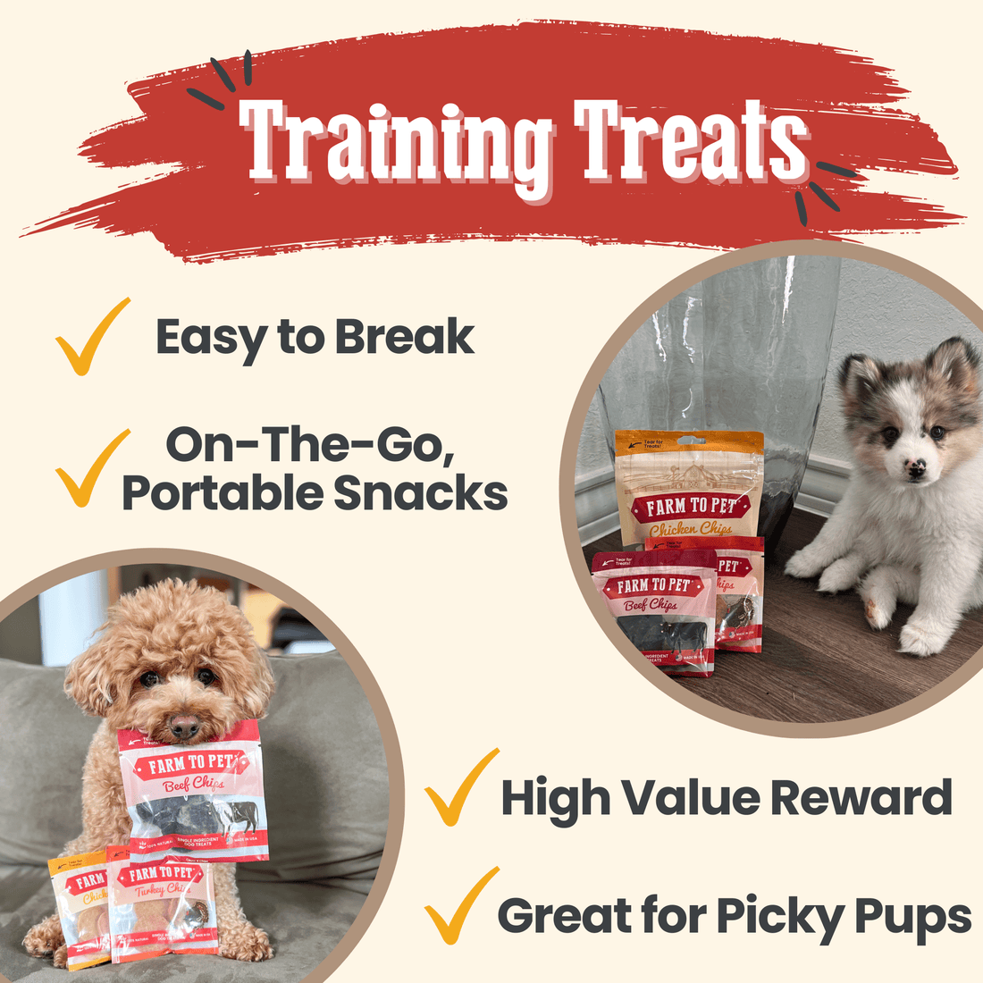 Puppy Packs 'n Snacks Dog Treat Starter Pack | Single-Ingredient