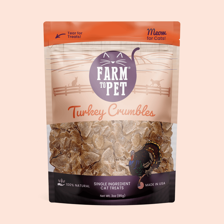Turkey Crumbles for Cats | Grain-Free Treats