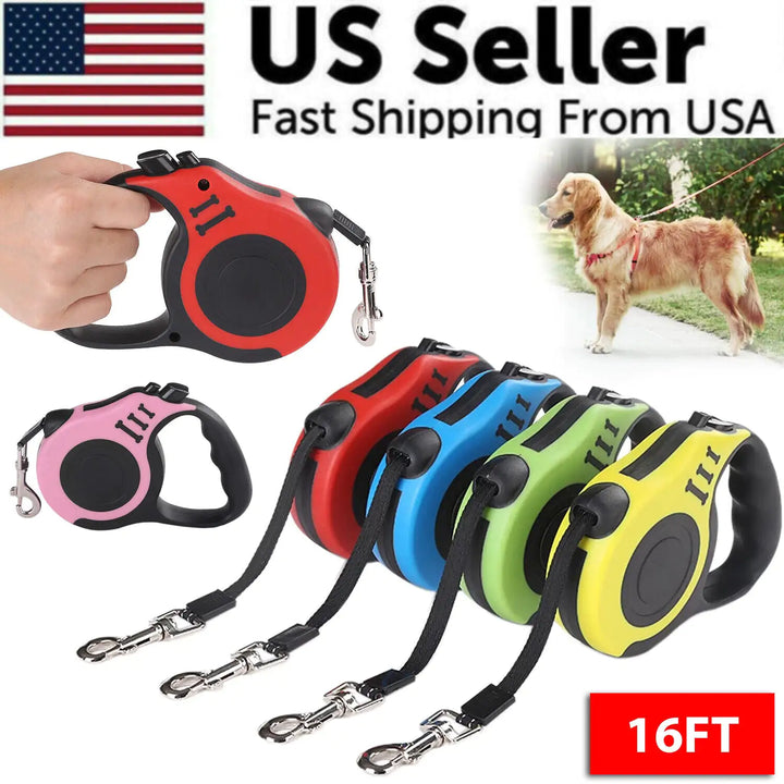 16.5FT Automatic Retractable Dog Leash for Walking Pets