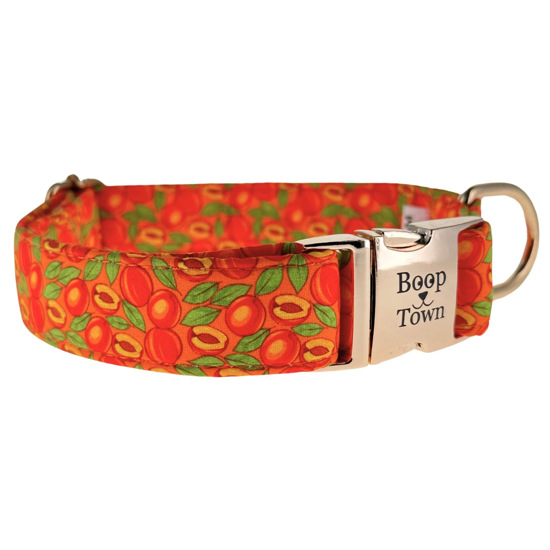 Boop Town Soft Cotton Dog Collar Adjustable Durable Gold Hardware