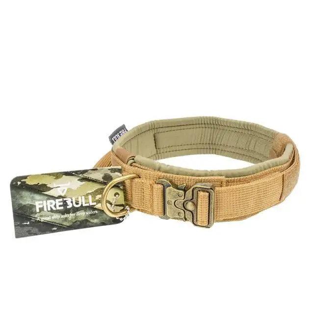 Adjustable Military Nylon Dog Collar Leash Set for Medium Large
