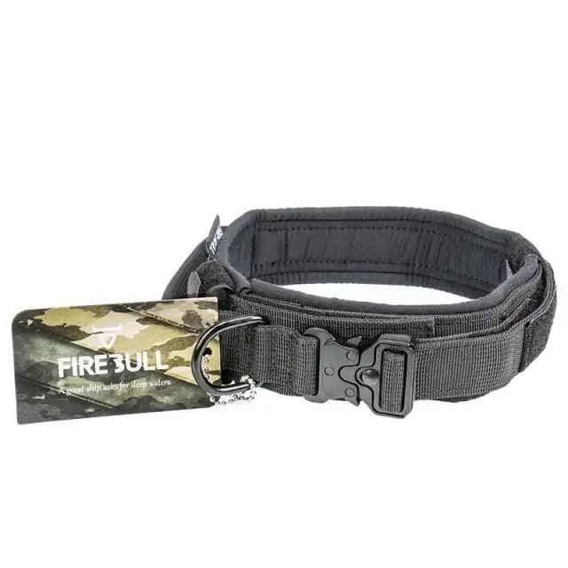 Adjustable Military Nylon Dog Collar Leash Set for Medium Large