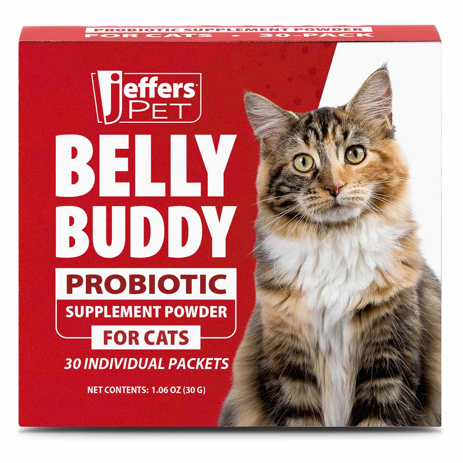 Jeffers BELLY BUDDY Probiotic Supplement for Cats – Multi-Strain Digestive & Immune Support
