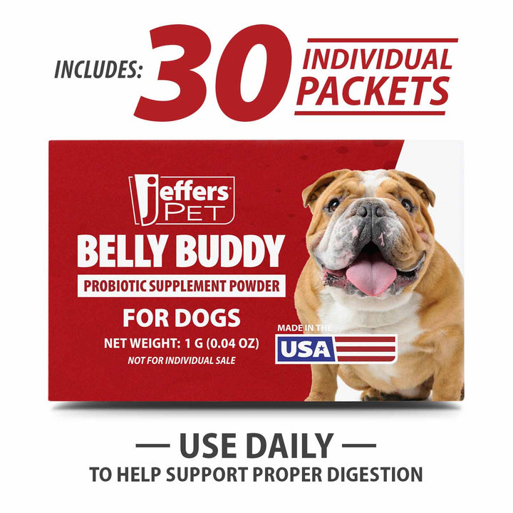 Jeffers BELLY BUDDY Probiotic Powder for Dogs – Multi-Strain Digestive & Immune Support