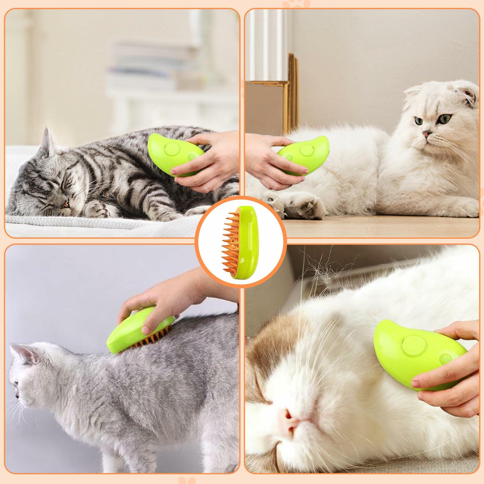 3 in 1 Steam Pet Grooming Brush Self Cleaning Hair