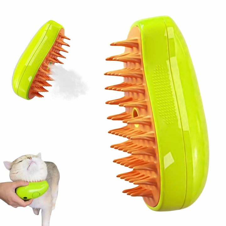 3 in 1 Steam Pet Grooming Brush Self Cleaning Hair
