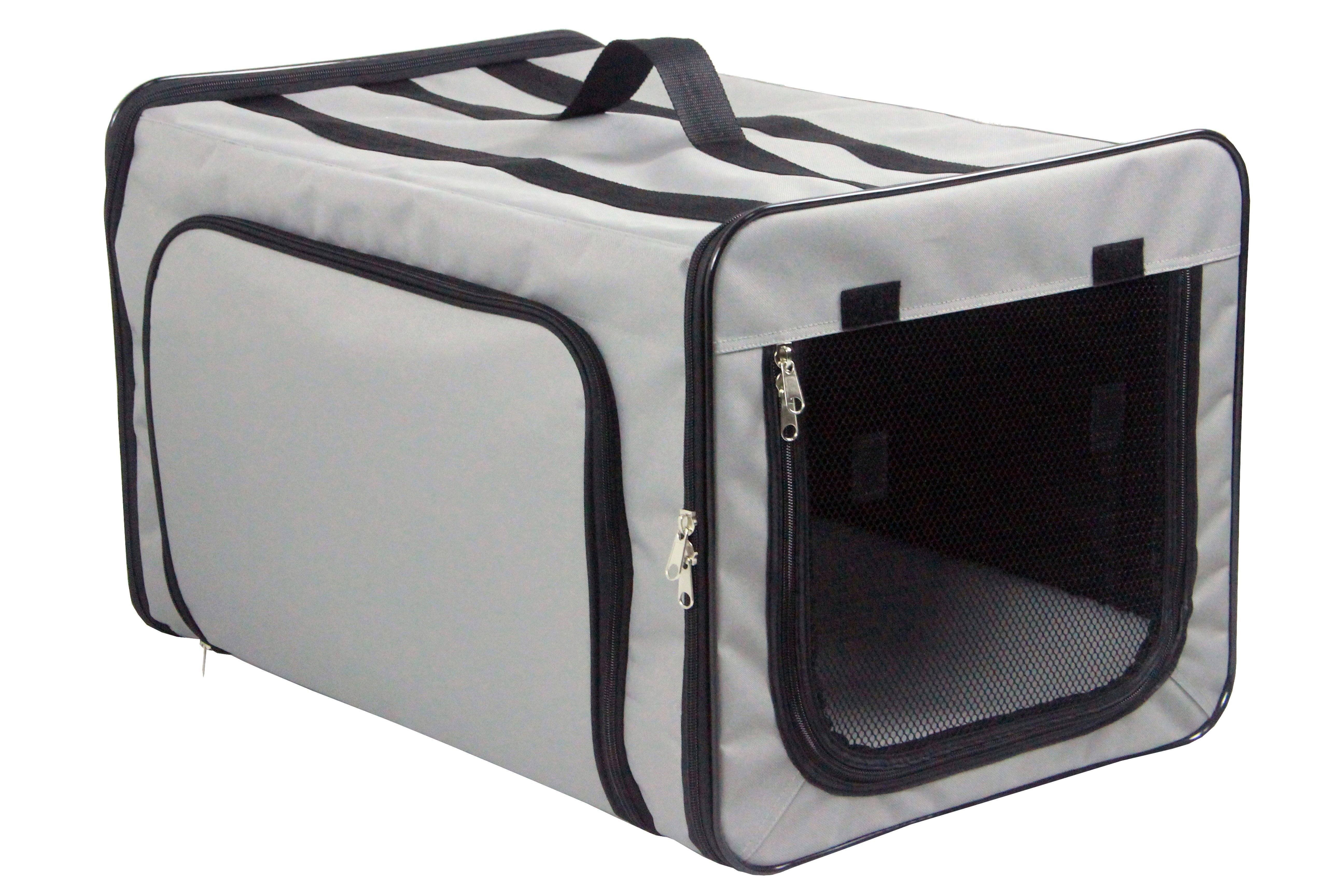 Capacious Dual Sided Expandable Folding Lightweight Pet Dog Crate