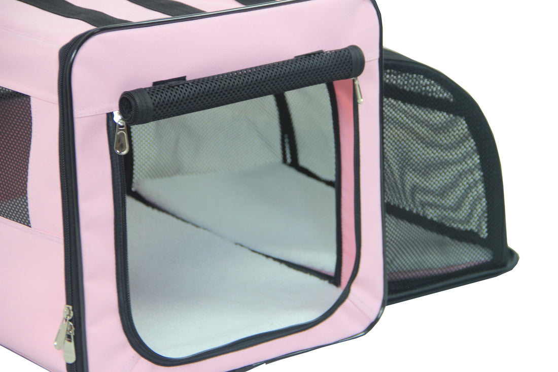 Capacious Dual Sided Expandable Folding Lightweight Pet Dog Crate