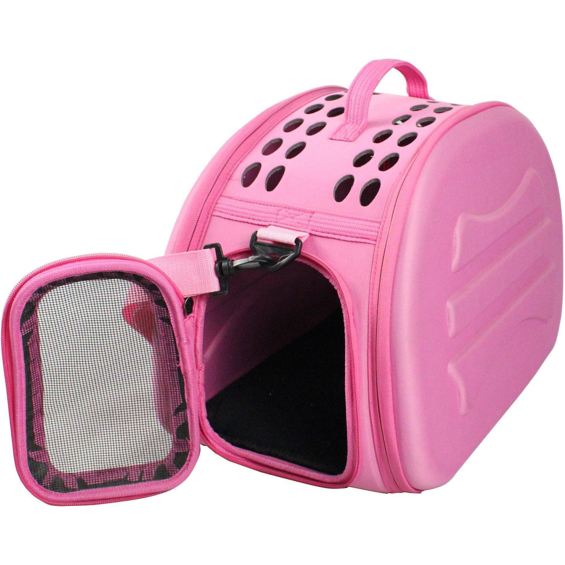 Narrow Shelled Lightweight Collapsible Travel Pet Dog Carrier Crate
