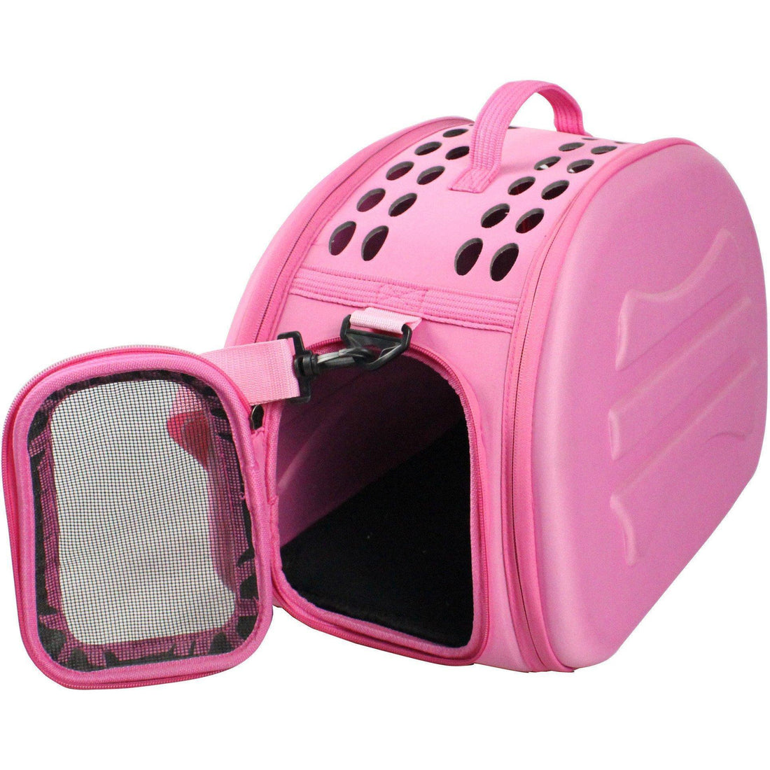 Narrow Shelled Lightweight Collapsible Travel Pet Dog Carrier Crate