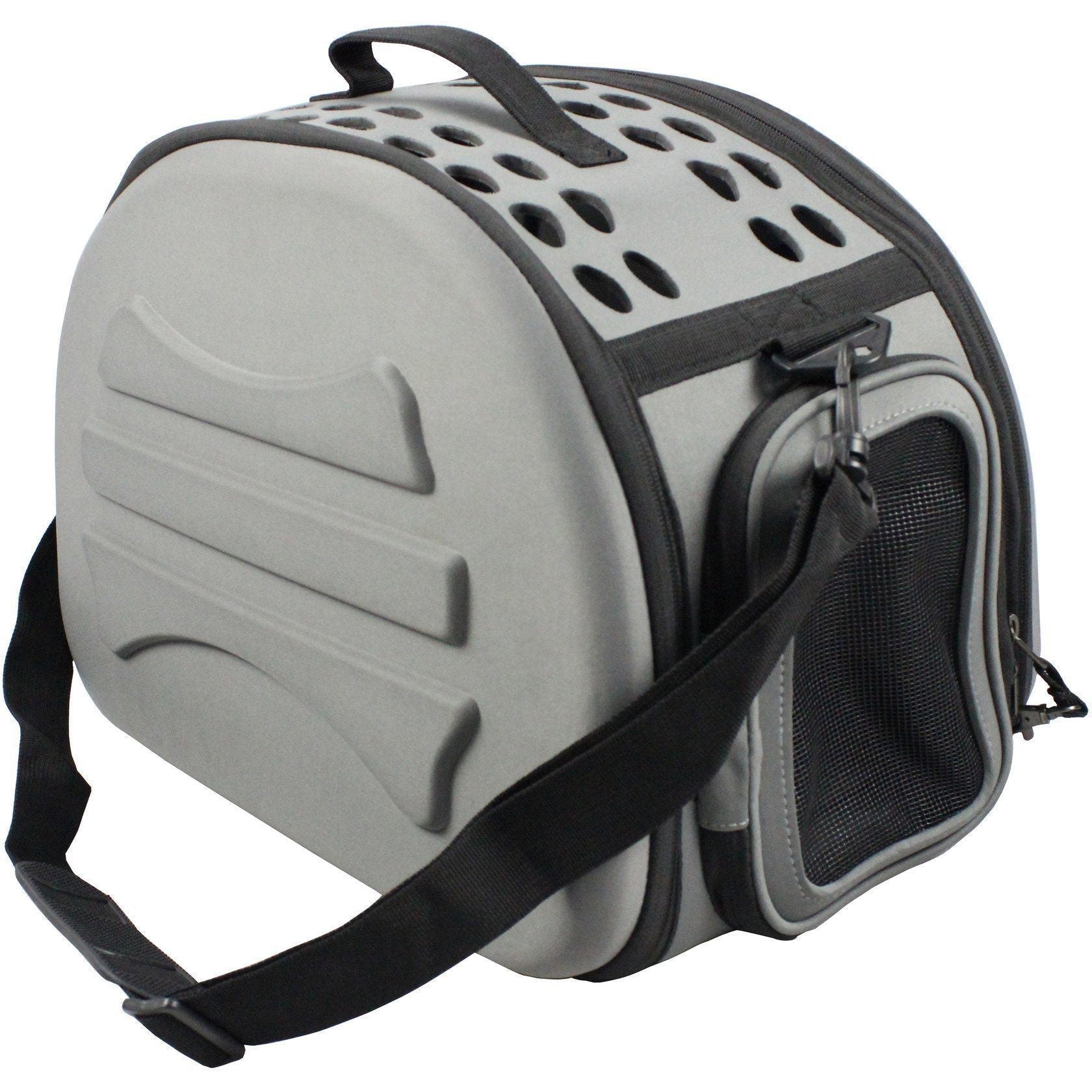 Narrow Shelled Lightweight Collapsible Travel Pet Dog Carrier Crate