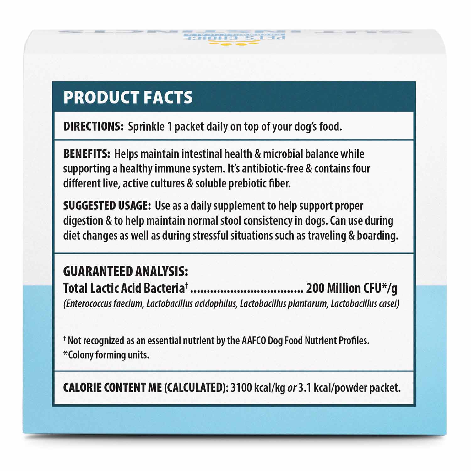 Pet's Choice Gut Instincts Probiotic Powder for Dogs – Daily Digestive & Immune Support, 30 Count