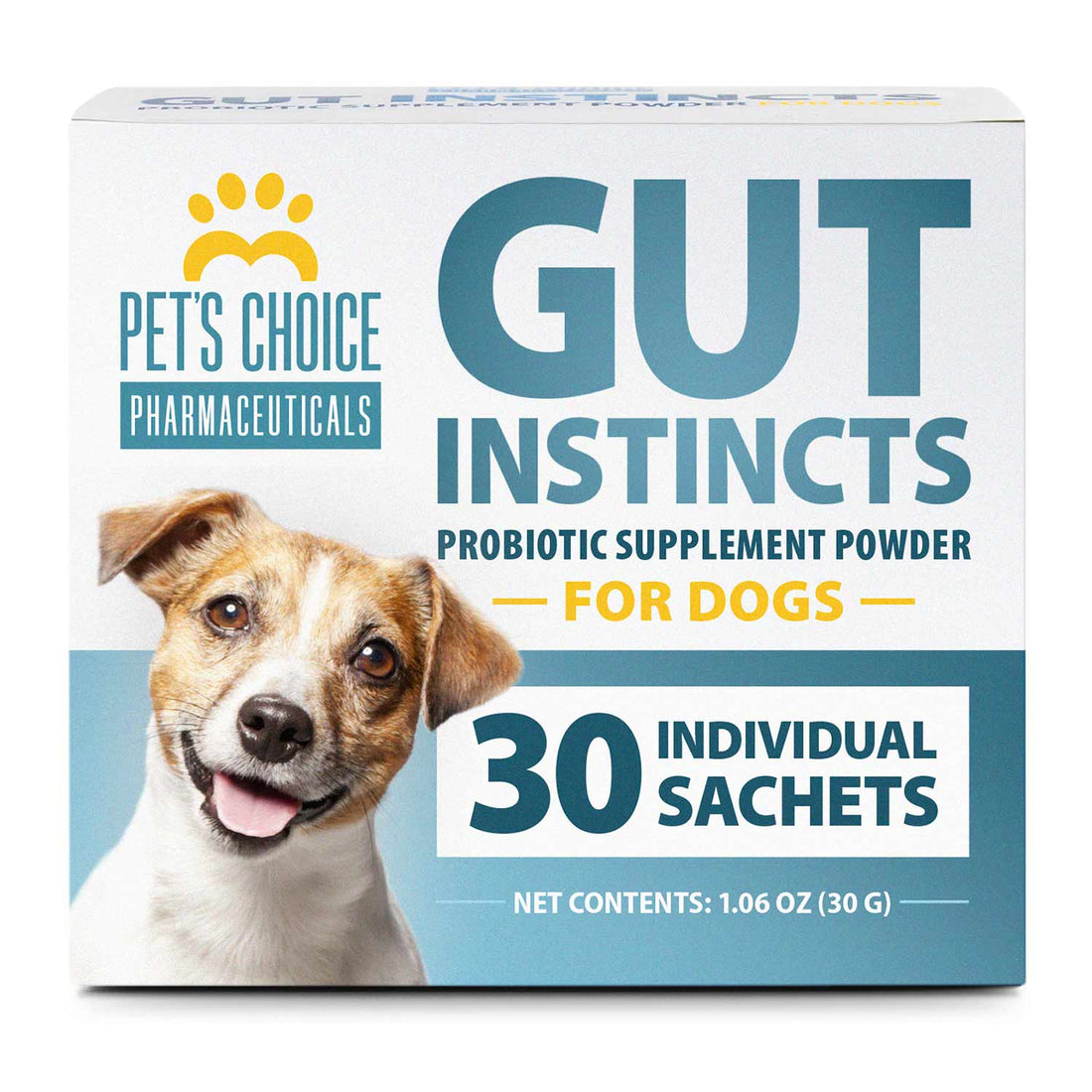 Pet's Choice Gut Instincts Probiotic Powder for Dogs – Daily Digestive & Immune Support, 30 Count