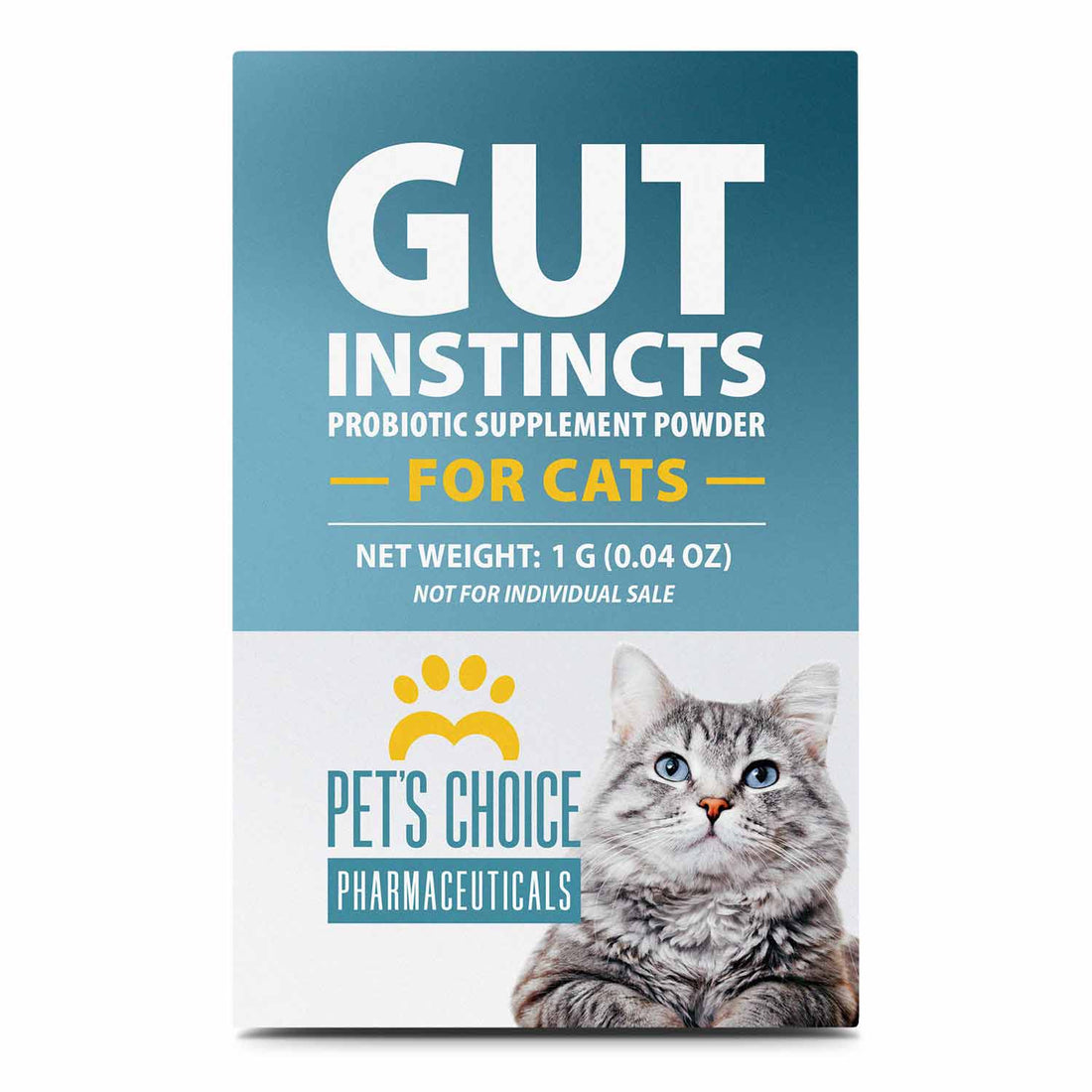 Pet’s Choice Gut Instincts Probiotic for Cats, Digestive & Immune Support, 30 Powder Packets, Made in USA